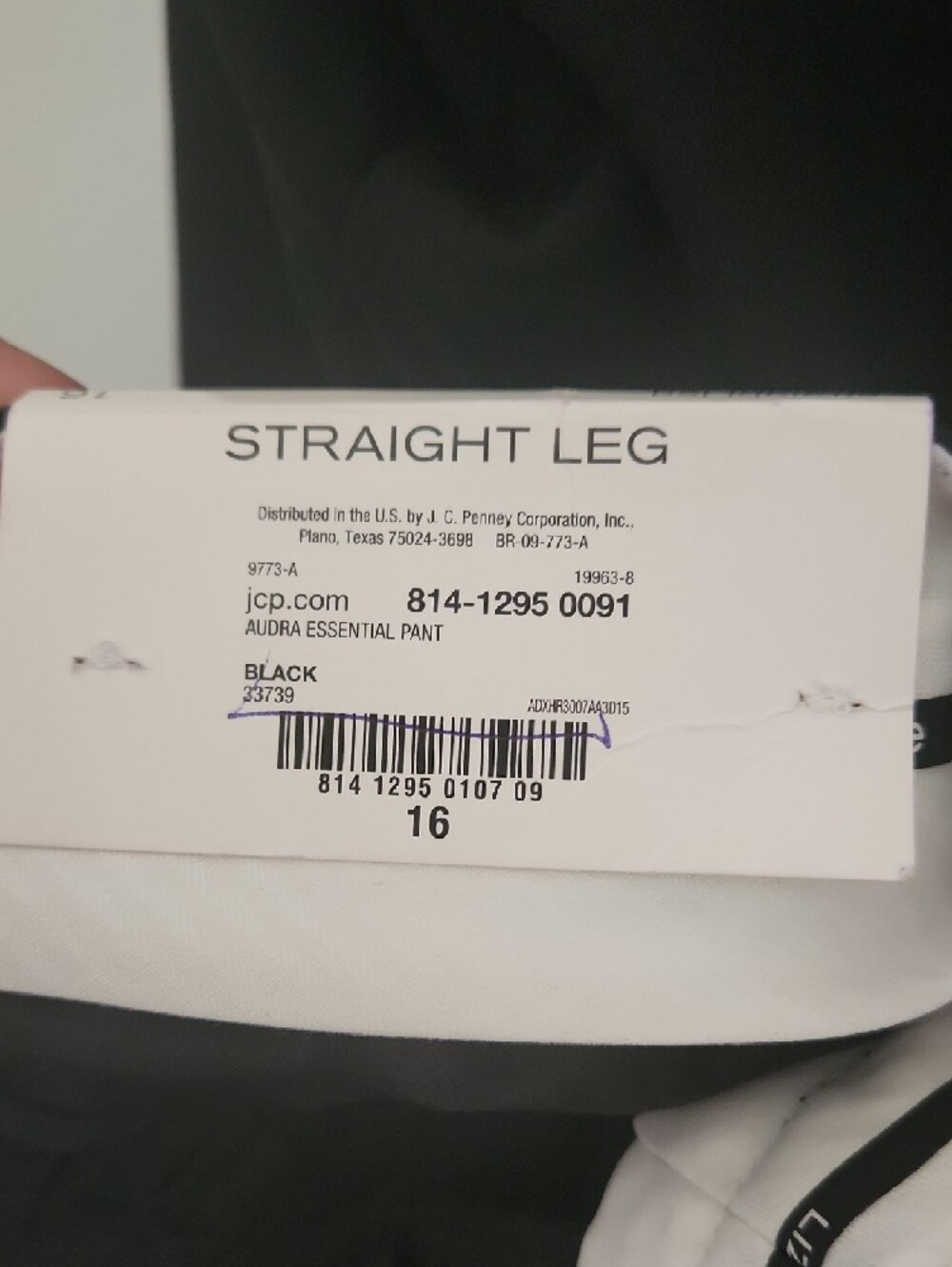Liz Claiborne Black Straight Leg Dress Pants - Picture 3 of 3
